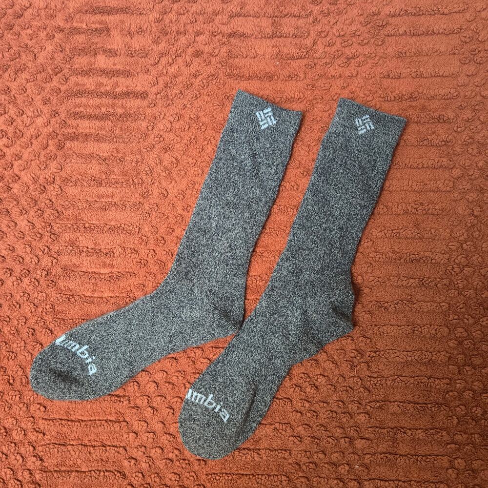 Soft Wool Gray Columbia Crew Socks